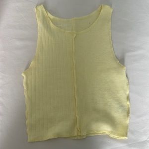 Yellow mismatch pattern, American Eagle cropped tank top